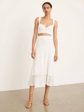 Vince godet crochet midi skirt (NWT) XL